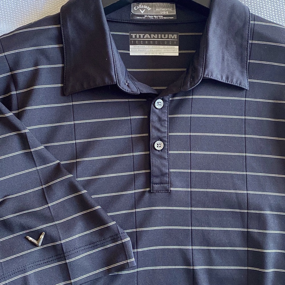 Callaway - Men’s Performance Tour Authentic Golf Polo in Black Micro Stripe